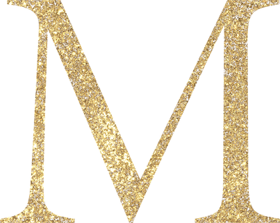 Alphabet M Gold Letter