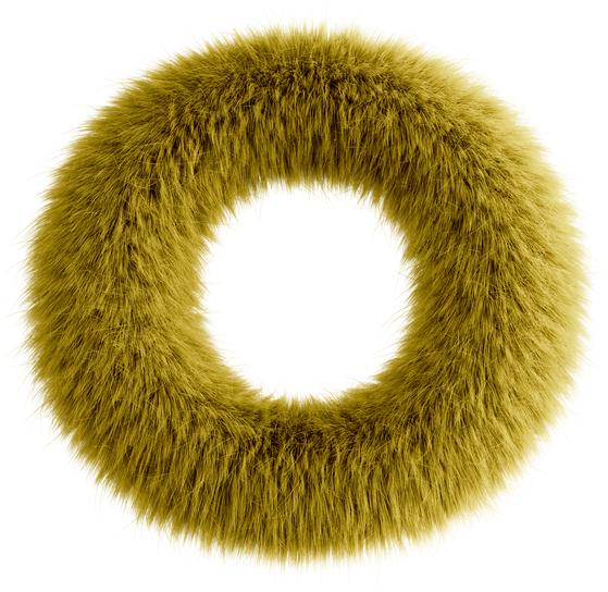 Yellow 3D Fluffy Letter O